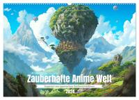 Zauberhafte Anime Welt (Wandkalender 2024 DIN A2 quer), CALVENDO Monatskalender