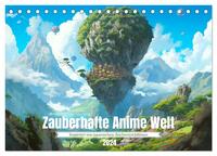 Zauberhafte Anime Welt (Tischkalender 2024 DIN A5 quer), CALVENDO Monatskalender