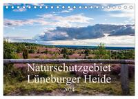 Naturschutzgebiet Lüneburger Heide (Tischkalender 2024 DIN A5 quer), CALVENDO Monatskalender