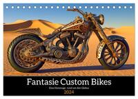 Fantasie Custom Bikes - Eine Hommage rund um den Globus (Tischkalender 2024 DIN A5 quer), CALVENDO Monatskalender