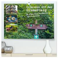 Unterwegs auf dem GrimmSteig - Zu Fuß durch Nordhessens Märchenwälder (hochwertiger Premium Wandkalender 2024 DIN A2 quer), Kunstdruck in Hochglanz