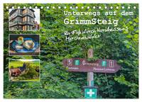 Unterwegs auf dem GrimmSteig - Zu Fuß durch Nordhessens Märchenwälder (Tischkalender 2024 DIN A5 quer), CALVENDO Monatskalender