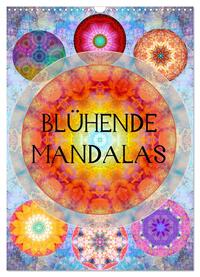Blühende Mandalas (Wandkalender 2024 DIN A3 hoch), CALVENDO Monatskalender
