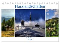 Harz Landschaften (Tischkalender 2024 DIN A5 quer), CALVENDO Monatskalender
