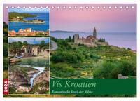 Vis Kroatien - Romantische Insel der Adria (Tischkalender 2024 DIN A5 quer), CALVENDO Monatskalender