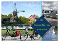 Boat and Bike Südholland (Tischkalender 2024 DIN A5 quer), CALVENDO Monatskalender
