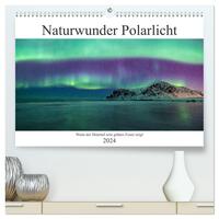 Naturwunder Polarlicht (hochwertiger Premium Wandkalender 2024 DIN A2 quer), Kunstdruck in Hochglanz