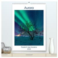 Aurora - Polarlicht des Nordens (hochwertiger Premium Wandkalender 2024 DIN A2 hoch), Kunstdruck in Hochglanz