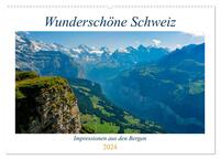 Wunderschöne Schweiz (Wandkalender 2024 DIN A2 quer), CALVENDO Monatskalender