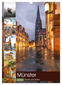 Münster - Stadt und Natur (Wandkalender 2024 DIN A3 hoch), CALVENDO Monatskalender