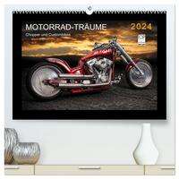 Motorrad-Träume – Chopper und Custombikes (hochwertiger Premium Wandkalender 2024 DIN A2 quer), Kunstdruck in Hochglanz