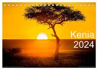 Kenia 2024 (Tischkalender 2024 DIN A5 quer), CALVENDO Monatskalender