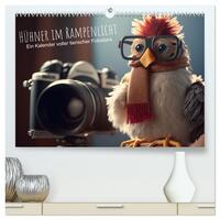 Hühner im Rampenlicht Ein Kalender voller tierischer Fotostars (hochwertiger Premium Wandkalender 2024 DIN A2 quer), Kunstdruck in Hochglanz