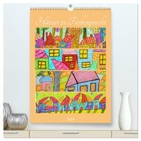 Häuser in Farbenpracht (hochwertiger Premium Wandkalender 2024 DIN A2 hoch), Kunstdruck in Hochglanz