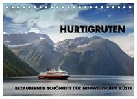 Hurtigruten - Bezaubernde Schönheit der norwegischen Küste (Tischkalender 2024 DIN A5 quer), CALVENDO Monatskalender