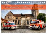 Feuerwehr und Rettungsdienst (Tischkalender 2024 DIN A5 quer), CALVENDO Monatskalender