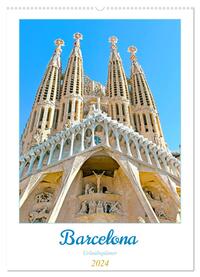 Barcelona - Urlaubsplaner (Wandkalender 2024 DIN A2 hoch), CALVENDO Monatskalender