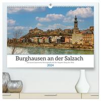 Burghausen an der Salzach (hochwertiger Premium Wandkalender 2024 DIN A2 quer), Kunstdruck in Hochglanz