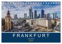 Frankfurt - Tag und Nacht (Tischkalender 2024 DIN A5 quer), CALVENDO Monatskalender