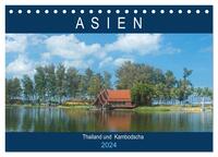 Asien - Thailand und Kambodscha (Tischkalender 2024 DIN A5 quer), CALVENDO Monatskalender