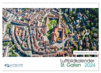 Luftbildkalender St. Gallen 2024 (Wandkalender 2024 DIN A2 quer), CALVENDO Monatskalender