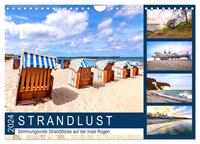 STRANDLUST Insel Rügen (Wandkalender 2024 DIN A4 quer), CALVENDO Monatskalender