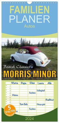 Familienplaner 2024 - British Classics - Morris Minor mit 5 Spalten (Wandkalender, 21 x 45 cm) CALVENDO