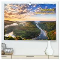 Saarland Weltkulturerbe und Wein (hochwertiger Premium Wandkalender 2024 DIN A2 quer), Kunstdruck in Hochglanz