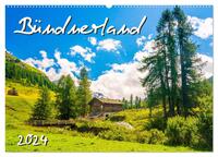 Bündnerland (Wandkalender 2024 DIN A2 quer), CALVENDO Monatskalender