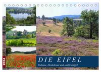 Die Eifel - Vulkane, Heidekraut und sanfte Hügel (Tischkalender 2024 DIN A5 quer), CALVENDO Monatskalender