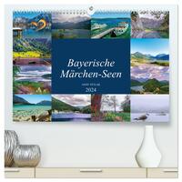 Bayerische Märchen-Seen (hochwertiger Premium Wandkalender 2024 DIN A2 quer), Kunstdruck in Hochglanz