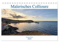 Malerisches Collioure in Südfrankreich (Tischkalender 2024 DIN A5 quer), CALVENDO Monatskalender
