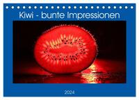 Kiwi - bunte Impressionen (Tischkalender 2024 DIN A5 quer), CALVENDO Monatskalender