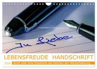 Lebensfreude Handschrift (Wandkalender 2024 DIN A4 quer), CALVENDO Monatskalender