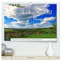 Das Mittlere Saaletal in Thüringen (hochwertiger Premium Wandkalender 2024 DIN A2 quer), Kunstdruck in Hochglanz