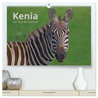 Kenia - Die Tiere der Savanne (hochwertiger Premium Wandkalender 2024 DIN A2 quer), Kunstdruck in Hochglanz