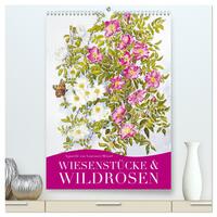 Wiesenstücke & Wildrosen (hochwertiger Premium Wandkalender 2024 DIN A2 hoch), Kunstdruck in Hochglanz