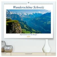 Wunderschöne Schweiz (hochwertiger Premium Wandkalender 2024 DIN A2 quer), Kunstdruck in Hochglanz