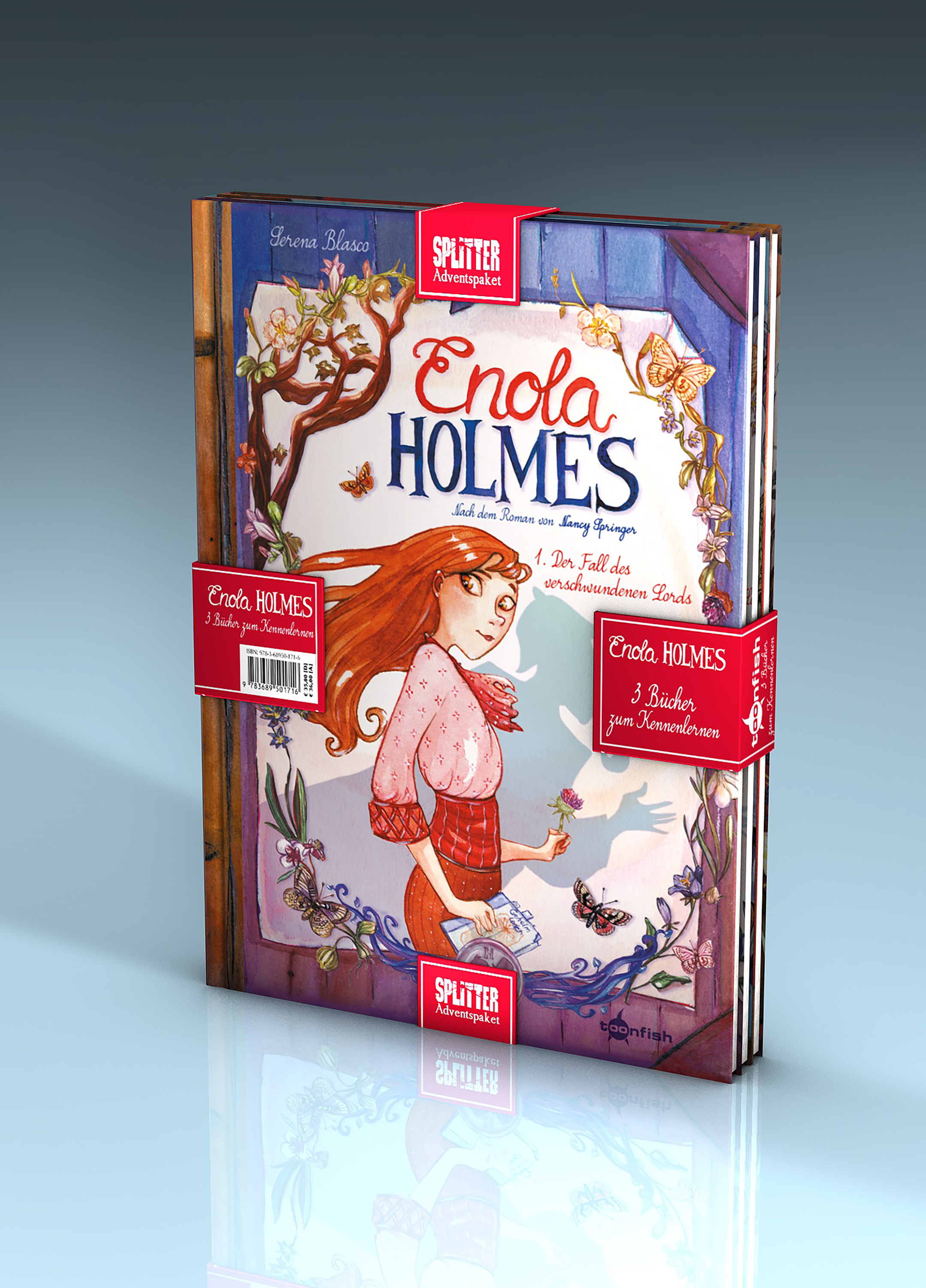 Cover-Abbildung für Enola Holmes Adventspaket: Die ersten drei Abenteuer der Detektivin (Hardcover) (99999---978-3-68950-171-6)