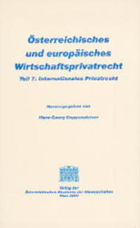 Österreichisches und europäisches Wirtschaftsprivatrecht / Internationales Privatrecht