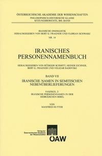 Iranisches Personennamenbuch Band VII/Faszikel 2:Iranische Namen in Semitischen Nebenüberlieferungen