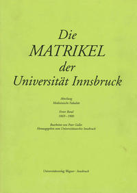 Matrikel jüngere Reihe: Abteilung Medizinische Fakultät, 1. Band: 1869–1900.