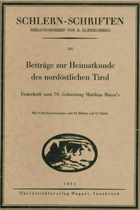 Beiträge zur Heimatkunde des nordöstlichen Tirol