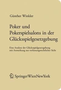 Poker und Pokerspielsalons in der Glücksspielgesetzgebung