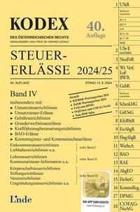 KODEX Steuer-Erlässe 2024/25, Band IV