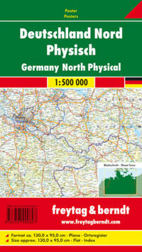 Deutschland Nord physisch 1:500000