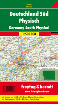 Deutschland Süd physisch, 1:500.000, Poster