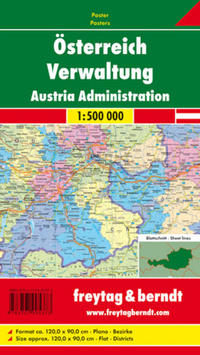 Österreich Verwaltung, 1:500.000, Poster