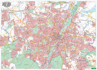 München, Stadtplan 1:22.500, Poster, metallbestäbt