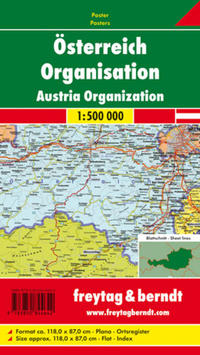 Österreich Organisation, 1:500.000, Magnetmarkiertafel